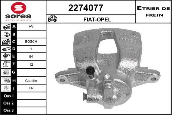 EAI 2274077 - Гальмівний супорт autocars.com.ua