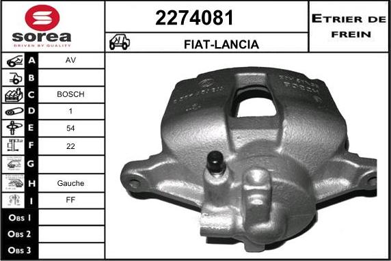 EAI 2274081 - Гальмівний супорт autocars.com.ua