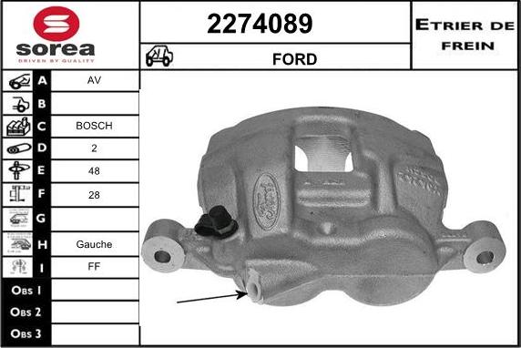 EAI 2274089 - Гальмівний супорт autocars.com.ua