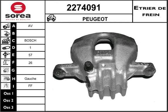 EAI 2274091 - Гальмівний супорт autocars.com.ua