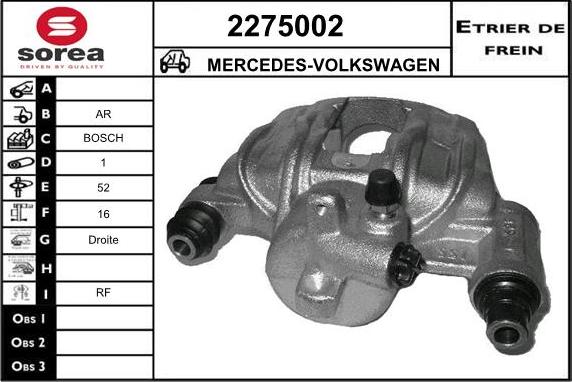 EAI 2275002 - Гальмівний супорт autocars.com.ua