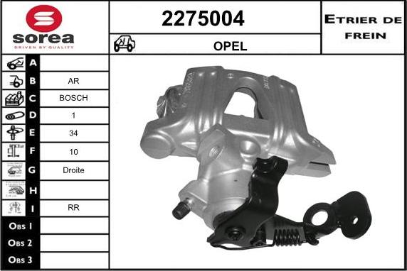 EAI 2275004 - Гальмівний супорт autocars.com.ua