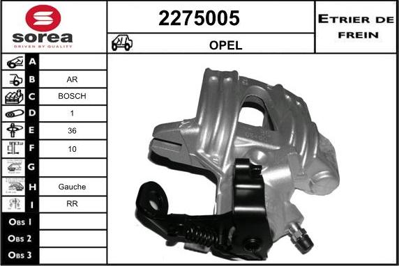 EAI 2275005 - Гальмівний супорт autocars.com.ua