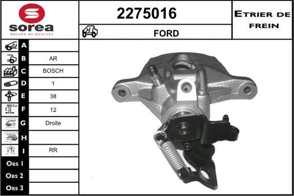 EAI 2275016 - Гальмівний супорт autocars.com.ua