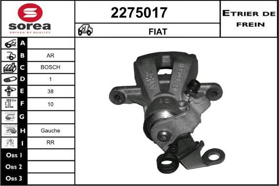 EAI 2275017 - Гальмівний супорт autocars.com.ua