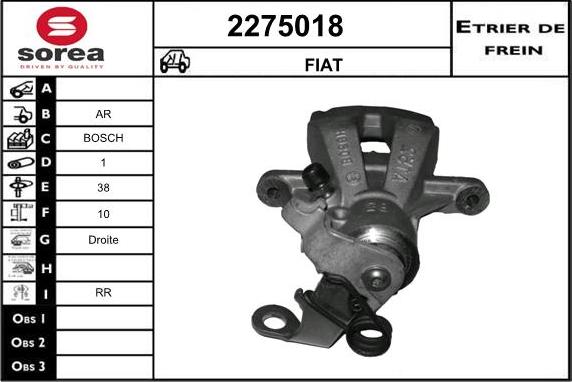 EAI 2275018 - Гальмівний супорт autocars.com.ua