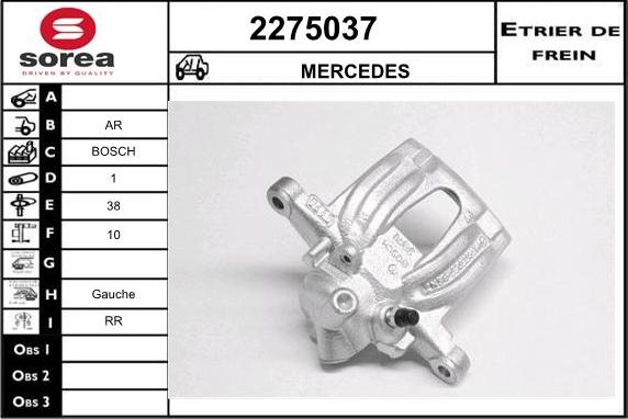 EAI 2275037 - Гальмівний супорт autocars.com.ua