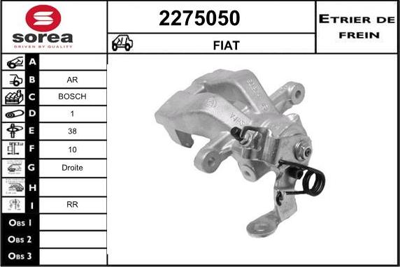 EAI 2275050 - Гальмівний супорт autocars.com.ua