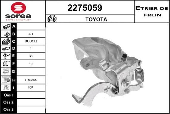 EAI 2275059 - Гальмівний супорт autocars.com.ua