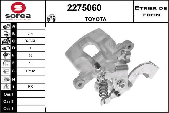 EAI 2275060 - Гальмівний супорт autocars.com.ua