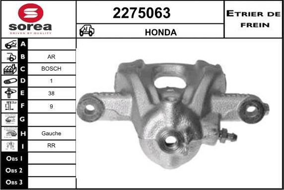 EAI 2275063 - Гальмівний супорт autocars.com.ua