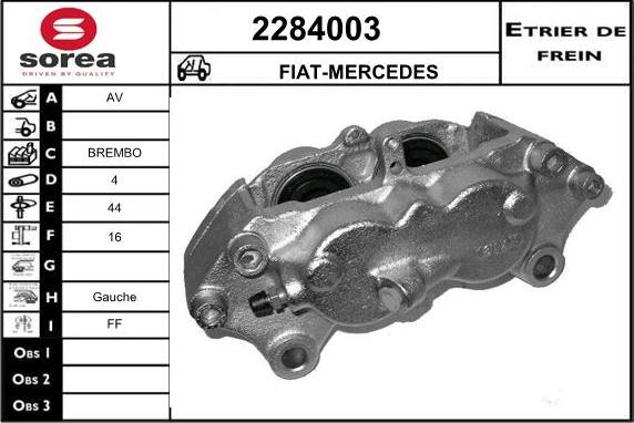 EAI 2284003 - Гальмівний супорт autocars.com.ua