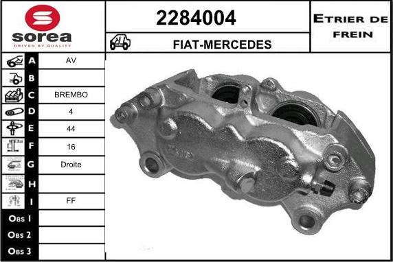 EAI 2284004 - Гальмівний супорт autocars.com.ua