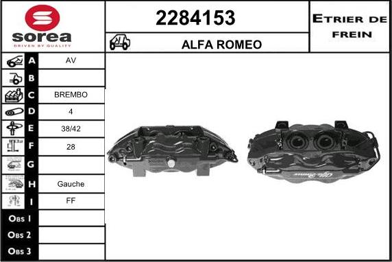 EAI 2284153 - Гальмівний супорт autocars.com.ua