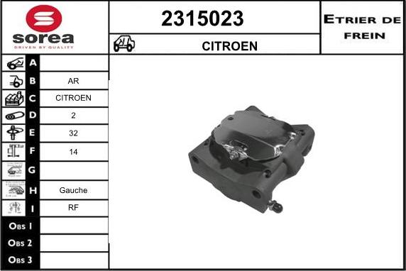 EAI 2315023 - Тормозной суппорт avtokuzovplus.com.ua