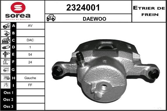 EAI 2324001 - Гальмівний супорт autocars.com.ua