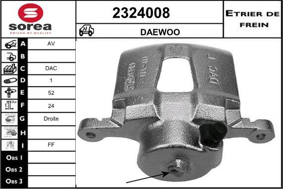 EAI 2324008 - Гальмівний супорт autocars.com.ua