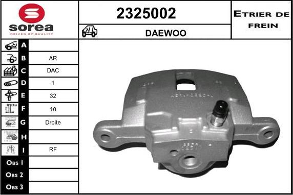 EAI 2325002 - Гальмівний супорт autocars.com.ua