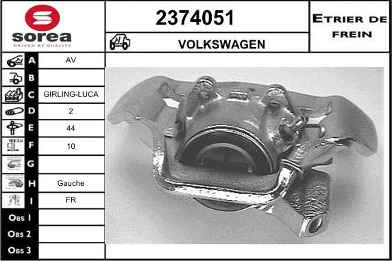 EAI 2374051 - Гальмівний супорт autocars.com.ua