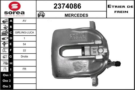 EAI 2374086 - Гальмівний супорт autocars.com.ua