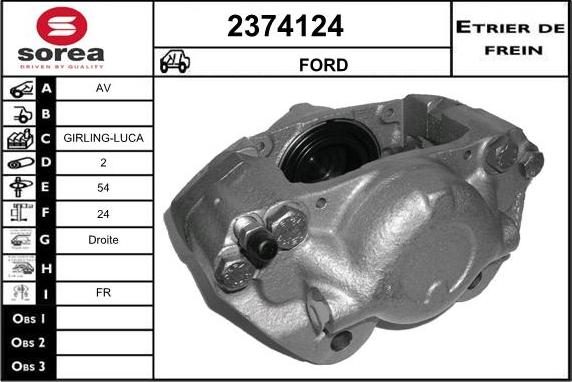 EAI 2374124 - Гальмівний супорт autocars.com.ua