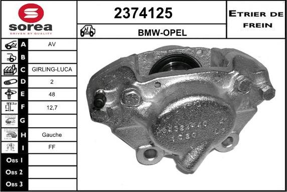 EAI 2374125 - Гальмівний супорт autocars.com.ua