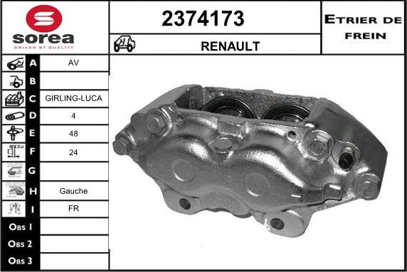 EAI 2374173 - Гальмівний супорт autocars.com.ua