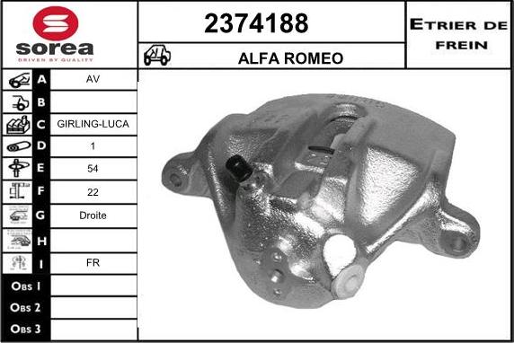 EAI 2374188 - Гальмівний супорт autocars.com.ua