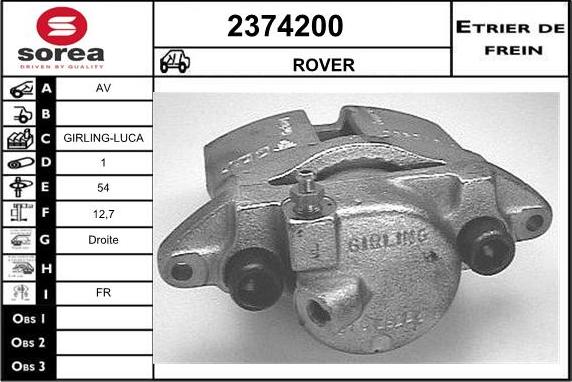 EAI 2374200 - Гальмівний супорт autocars.com.ua