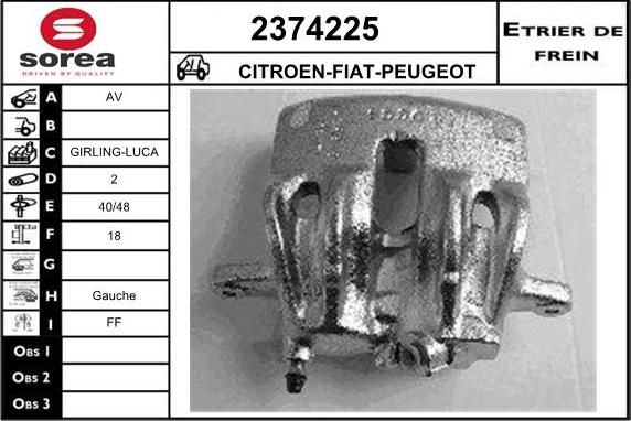 EAI 2374225 - Гальмівний супорт autocars.com.ua