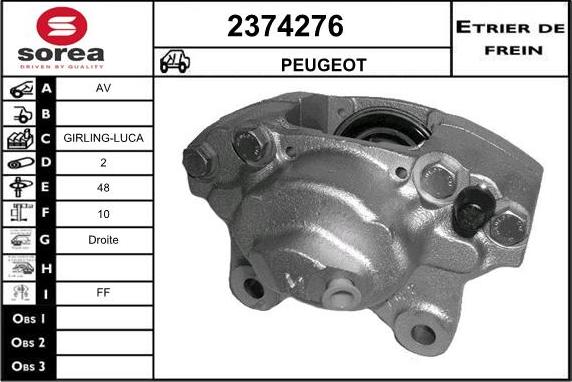 EAI 2374276 - Гальмівний супорт autocars.com.ua