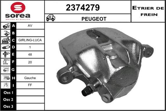 EAI 2374279 - Гальмівний супорт autocars.com.ua