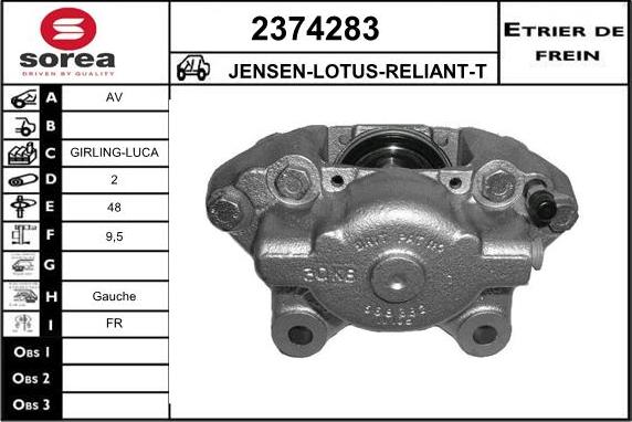 EAI 2374283 - Гальмівний супорт autocars.com.ua