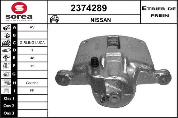 EAI 2374289 - Гальмівний супорт autocars.com.ua