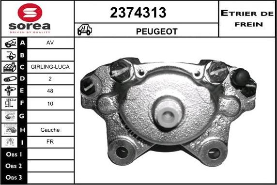 EAI 2374313 - Гальмівний супорт autocars.com.ua