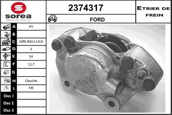 EAI 2374317 - Гальмівний супорт autocars.com.ua