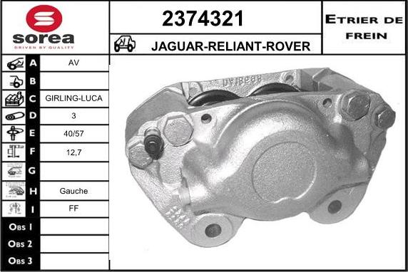 EAI 2374321 - Гальмівний супорт autocars.com.ua