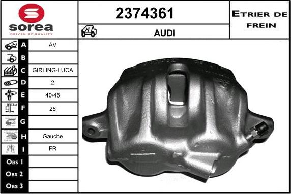 EAI 2374361 - Тормозной суппорт avtokuzovplus.com.ua