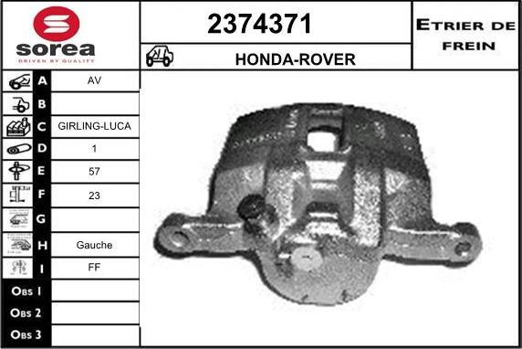 EAI 2374371 - Гальмівний супорт autocars.com.ua