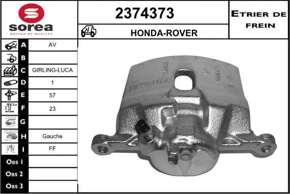 EAI 2374373 - Гальмівний супорт autocars.com.ua