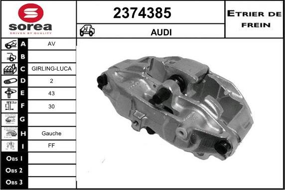 EAI 2374385 - Гальмівний супорт autocars.com.ua