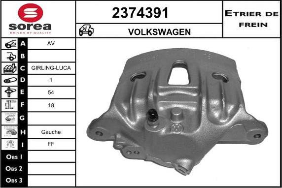 EAI 2374391 - Гальмівний супорт autocars.com.ua