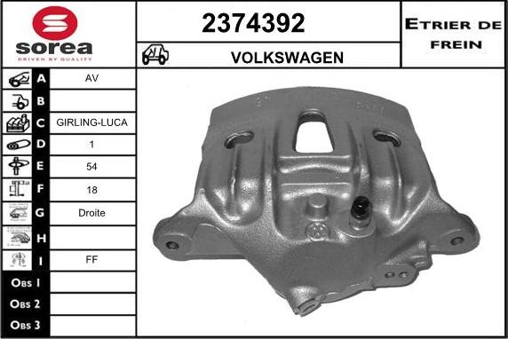 EAI 2374392 - Гальмівний супорт autocars.com.ua