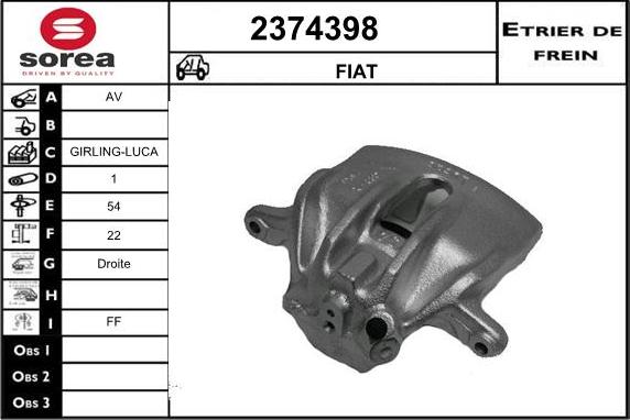 EAI 2374398 - Гальмівний супорт autocars.com.ua