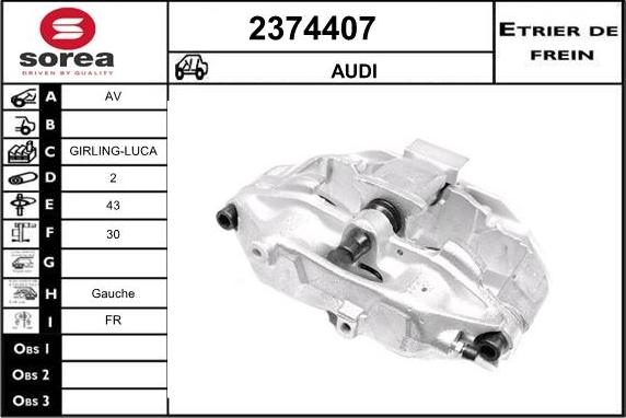 EAI 2374407 - Гальмівний супорт autocars.com.ua