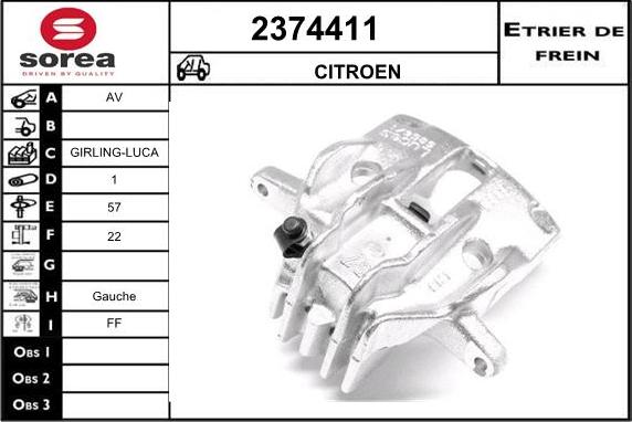 EAI 2374411 - Гальмівний супорт autocars.com.ua