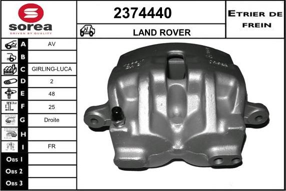 EAI 2374440 - Гальмівний супорт autocars.com.ua