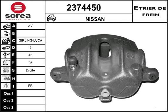 EAI 2374450 - Тормозной суппорт autodnr.net