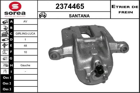 EAI 2374465 - Гальмівний супорт autocars.com.ua