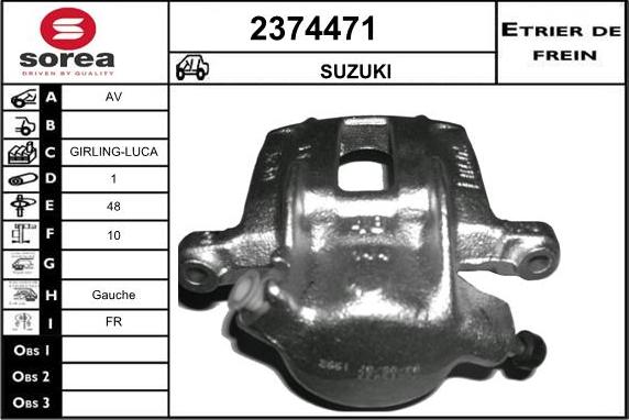 EAI 2374471 - Гальмівний супорт autocars.com.ua